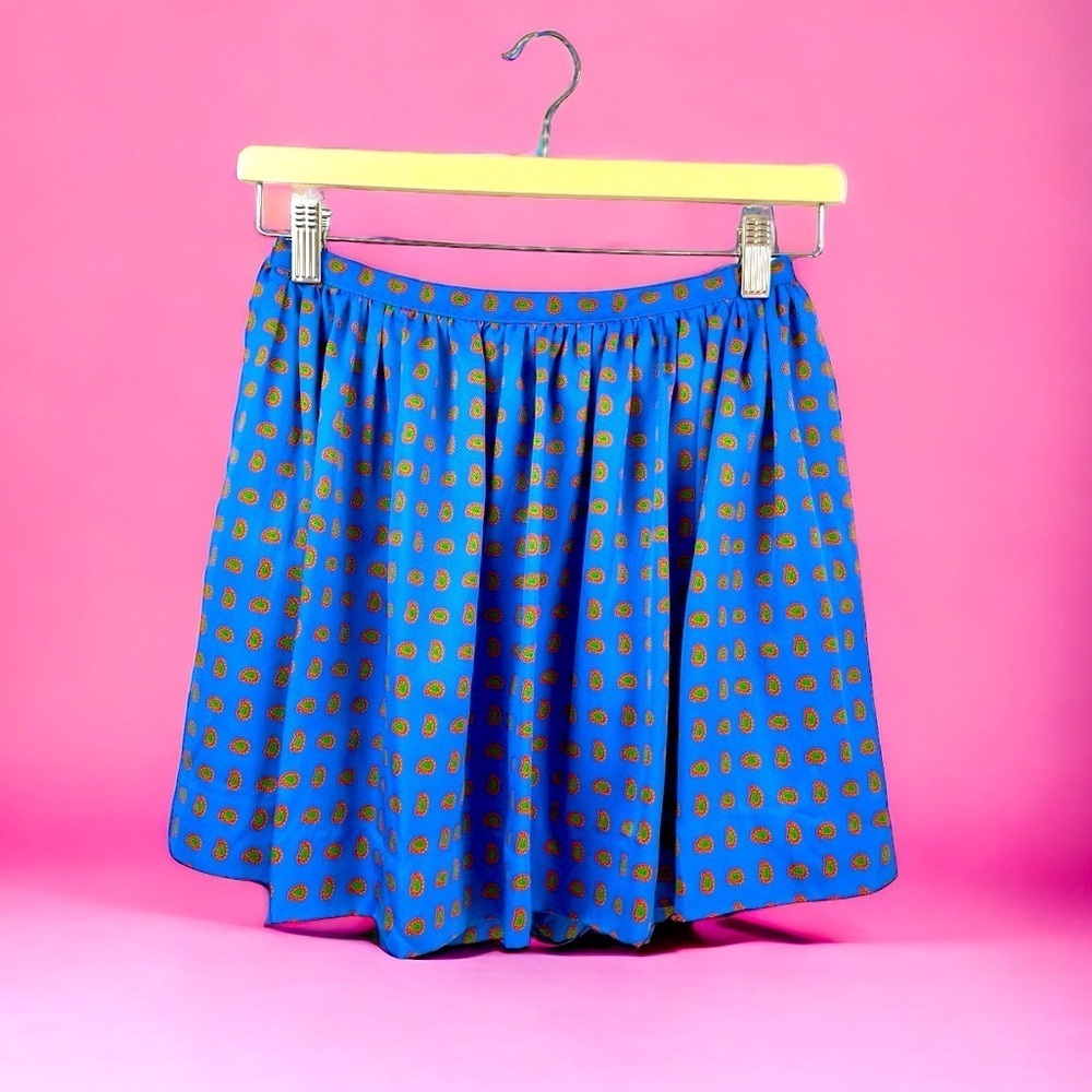 Ralph Lauren Girls Blue Patterned Skirt Size L (12-14Y)